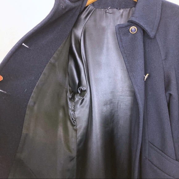 Vintage Navy Blue Wool Pea Coat - Picture 11 of 14